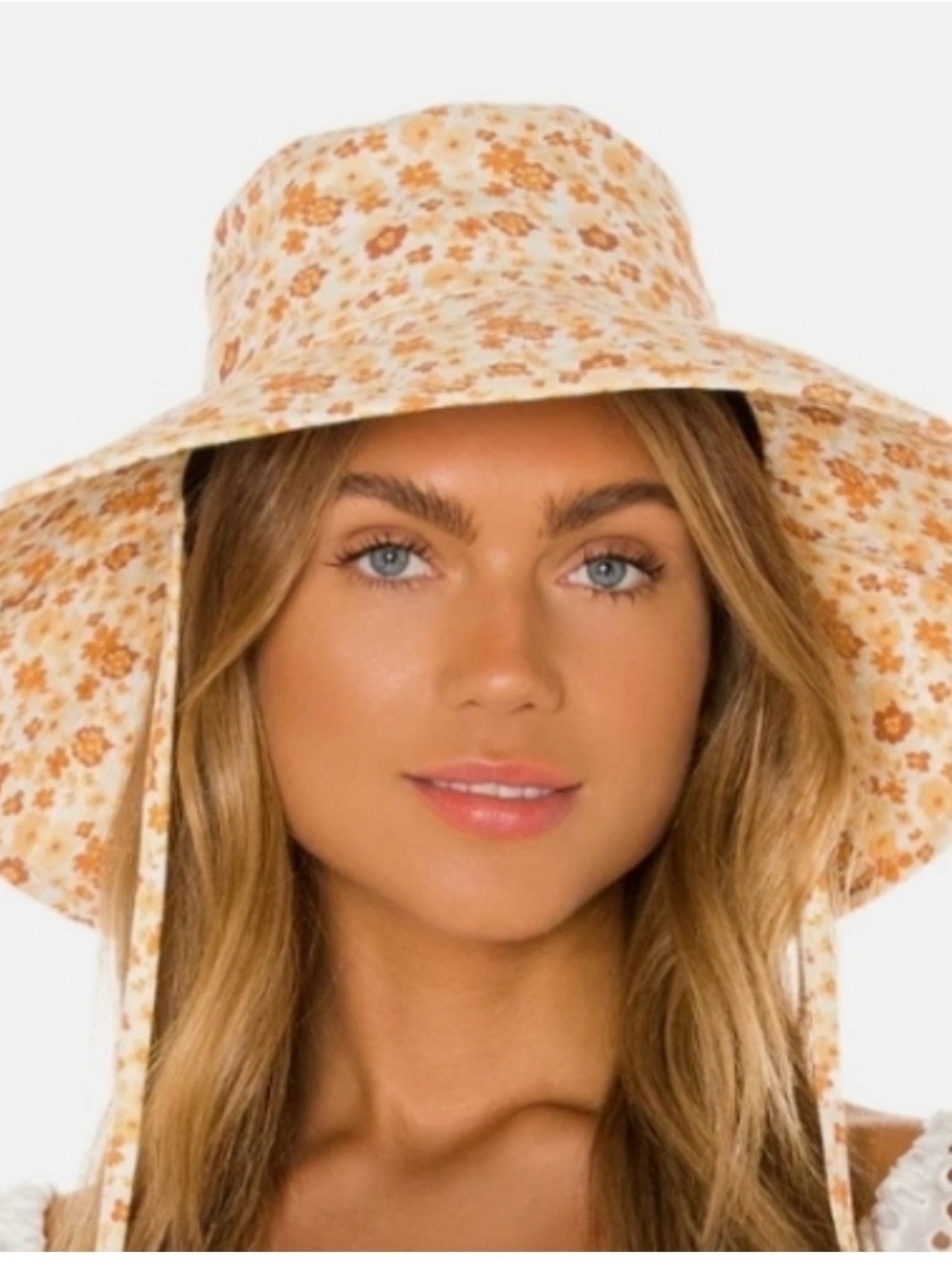 Lack of Color Floral Sun Hat - Peach Bloom